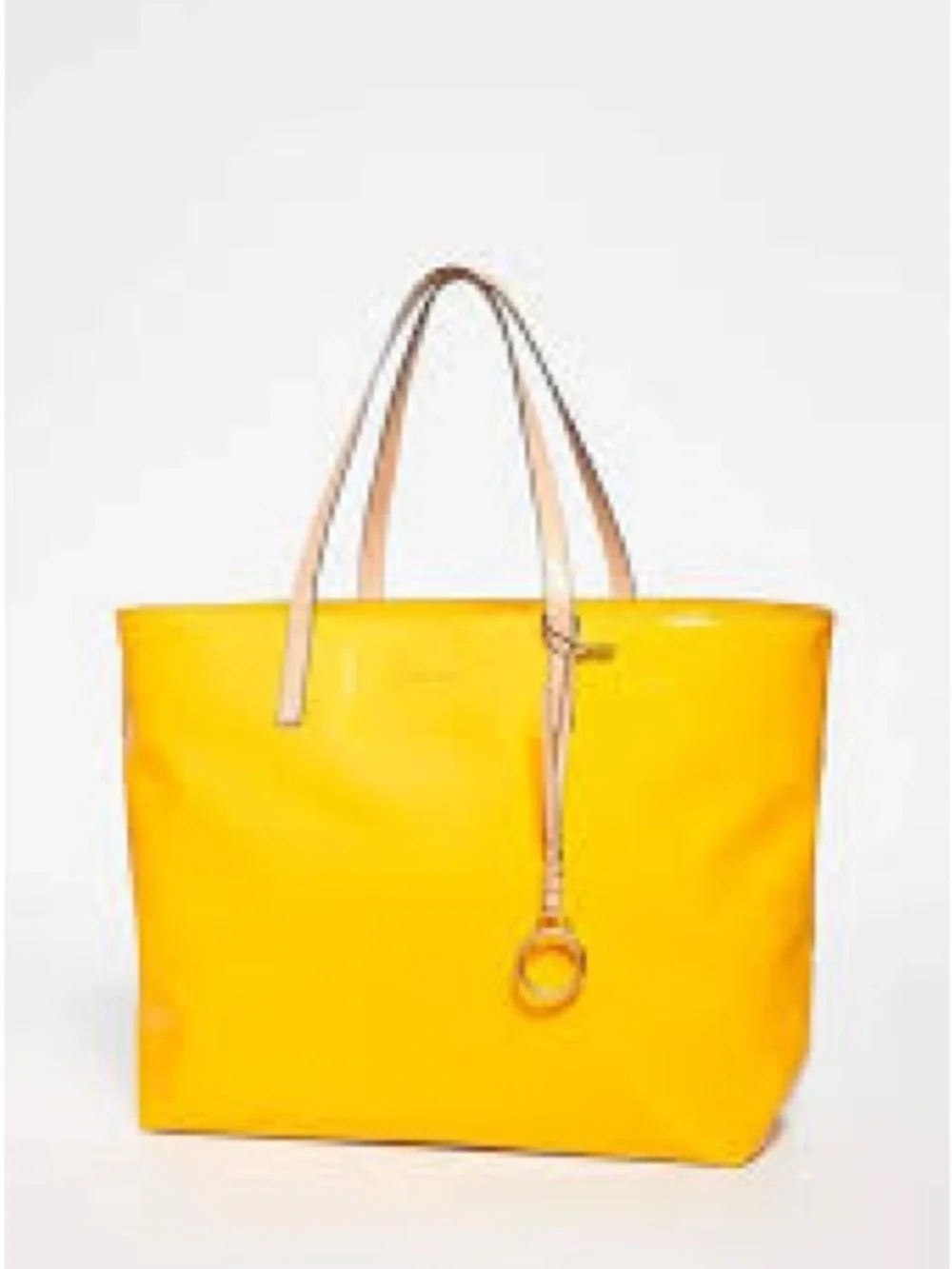 Tory Burch Sunny Yellow Tote with Light Leather Handles